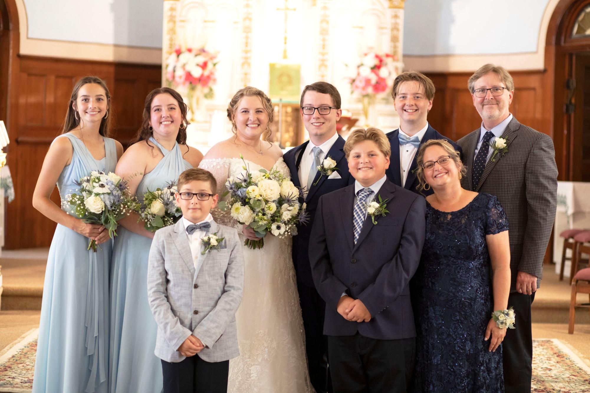 The Clive Family at Emmas wedding. 