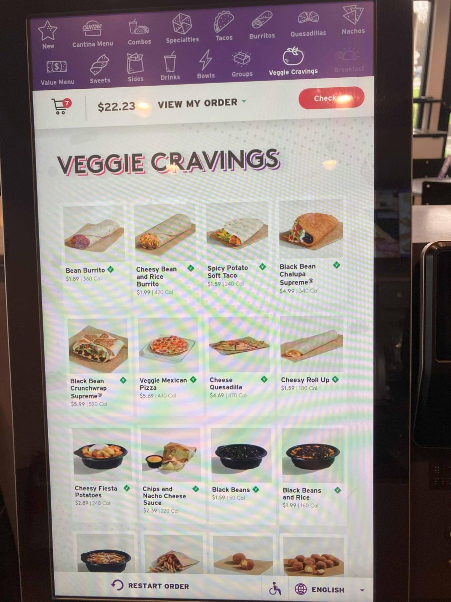 Photo of Taco Bell menu in New Hartford.