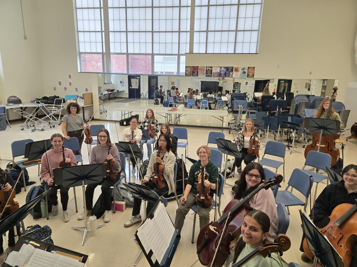 The New Hartford Orchestra after finishing a rehearsal