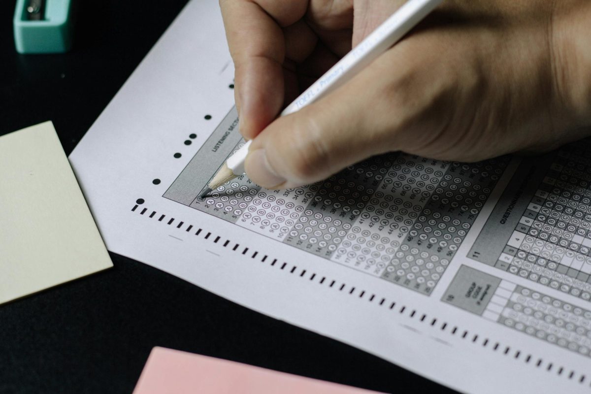 "An image of a test answer sheet"