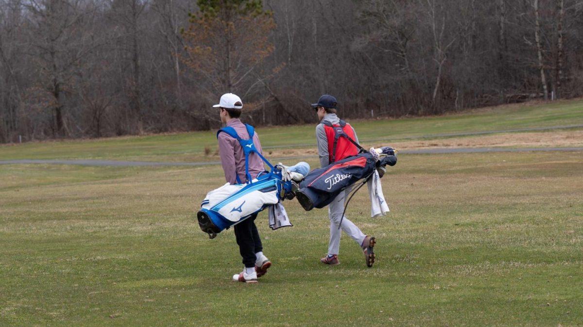 Charlie Beaton and Graham Jenkins playing a round at Valley View Golf Course in Utica.