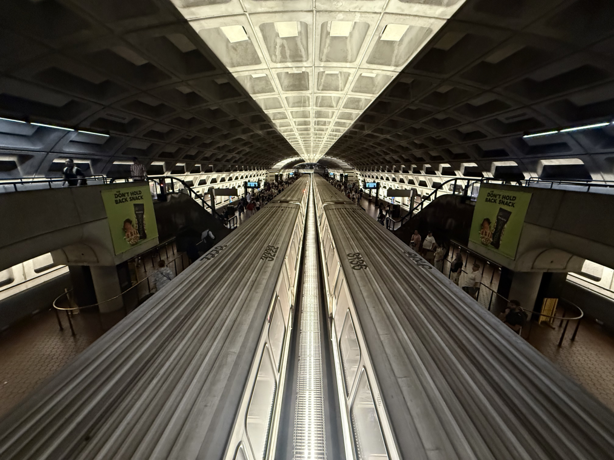 View of Metro Center from overpass