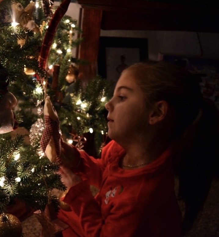 Marisol Gadziala holding her ornament 